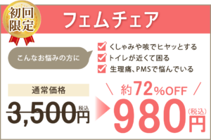 フェムチェア通常3,500円　980円